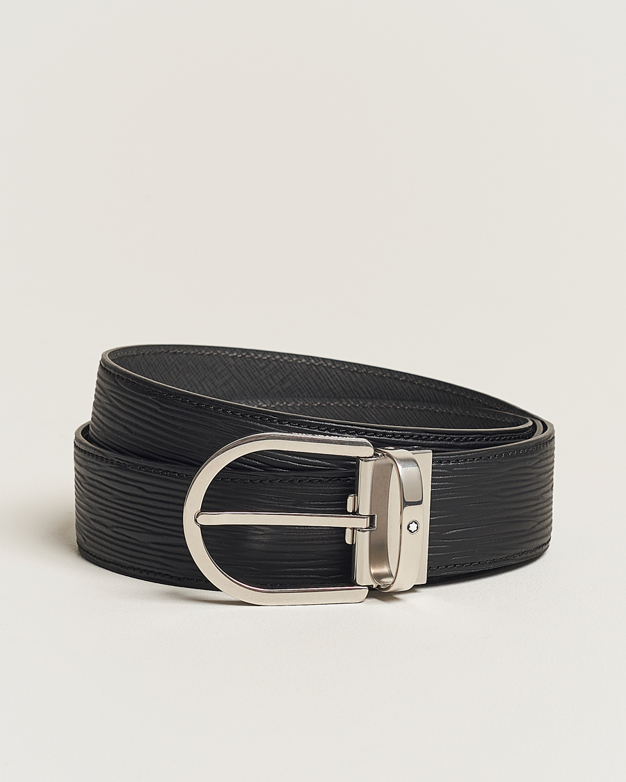 Herren | Montblanc 40mm Horseshoe Buckle Belt Black | Montblanc | 40mm Horseshoe Buckle Belt Black