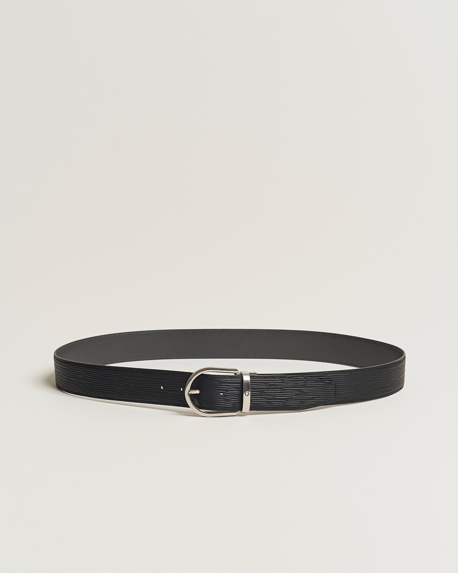 Herren | Montblanc 40mm Horseshoe Buckle Belt Black | Montblanc | 40mm Horseshoe Buckle Belt Black