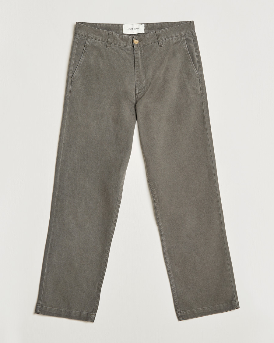 Herren | Hosen | A Day's March | Redwood Cotton/Tencel Trousers Olive
