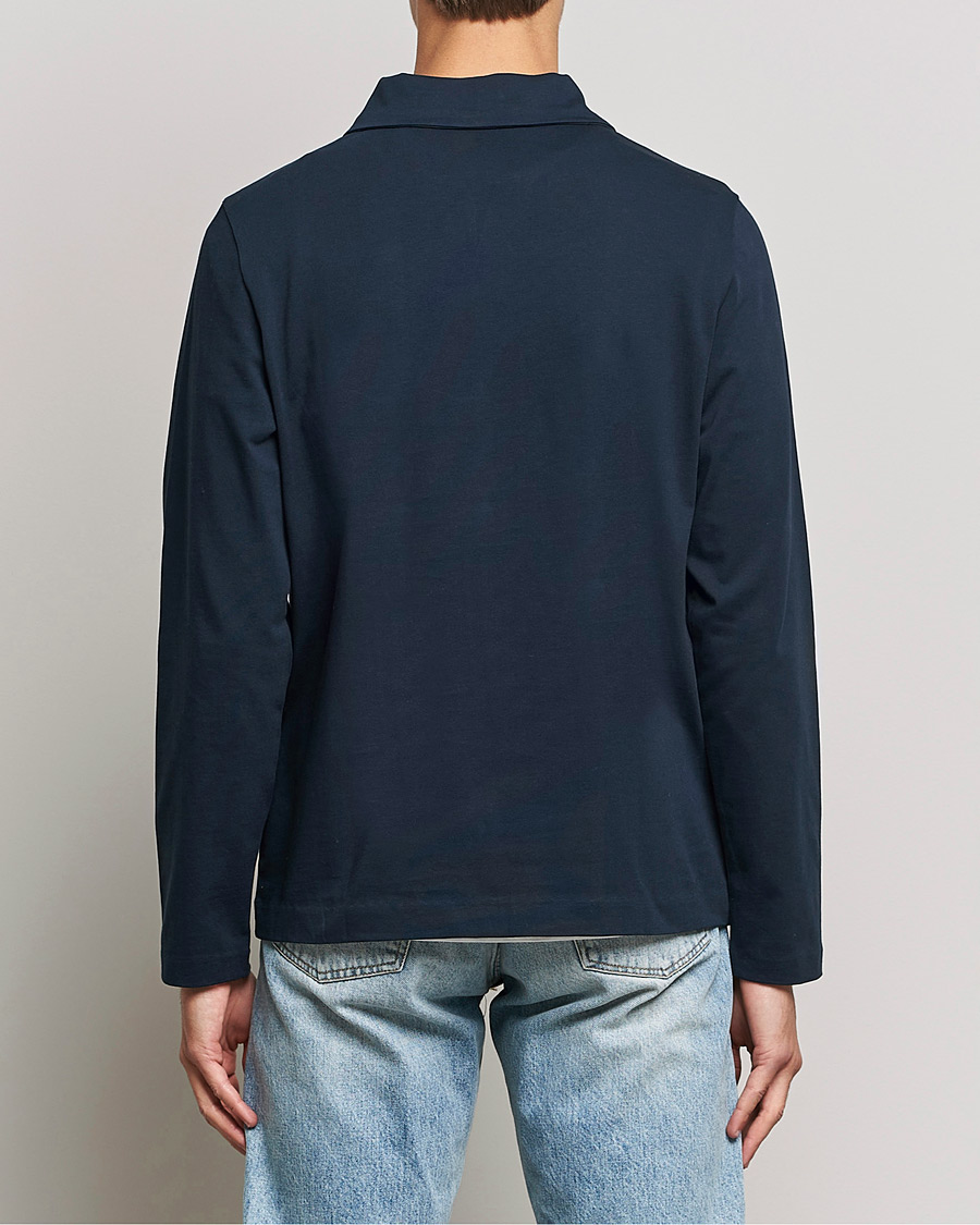 Herren | Pullover | A Day's March | Branford Long Sleeve Jersey Polo Navy