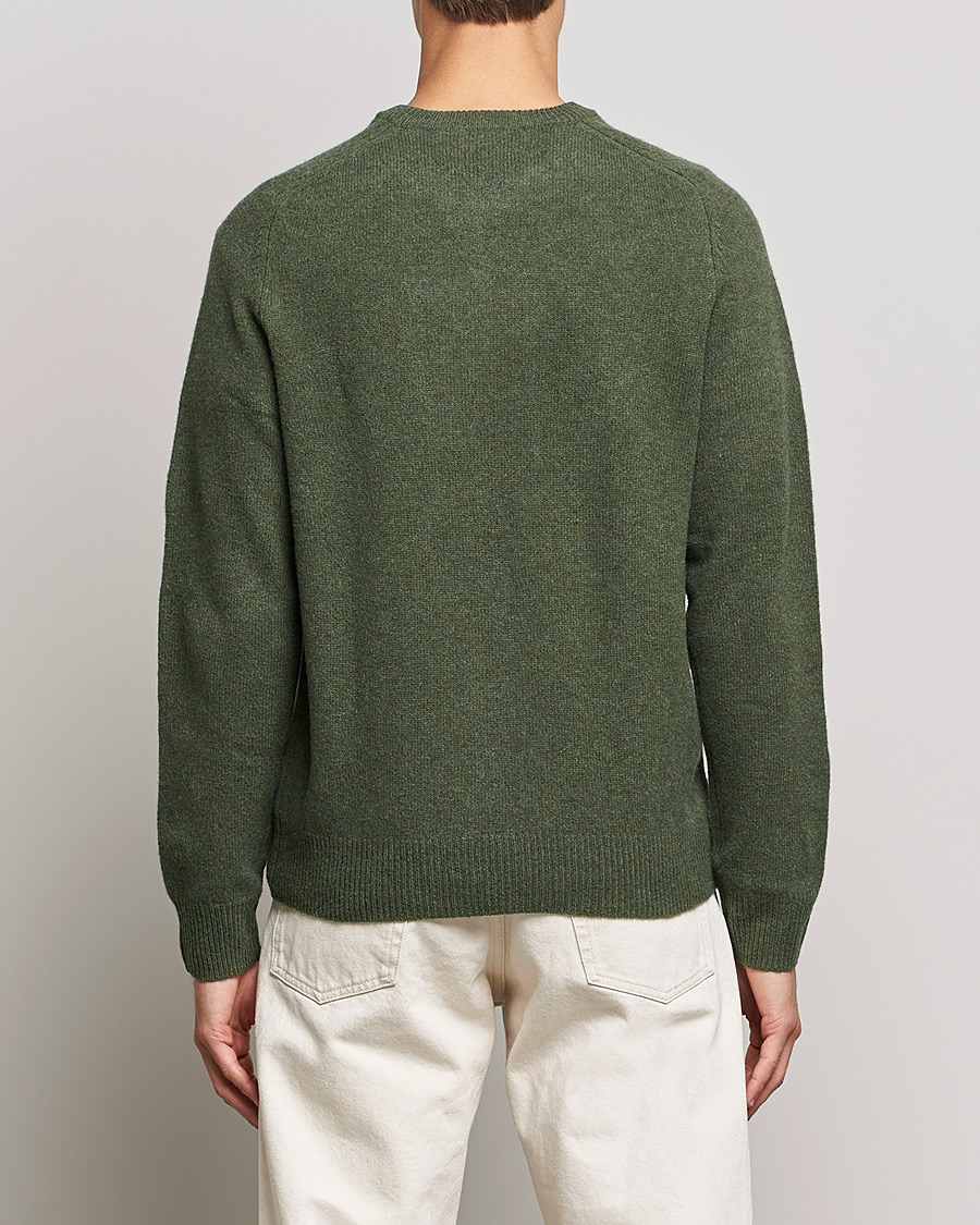 Herren | Pullover | A Day's March | Brodick Lambswool Sweater Olive