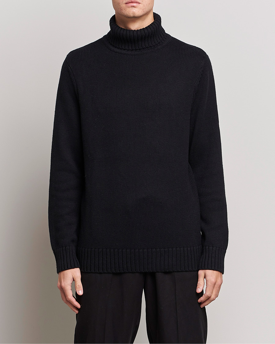 Herren | 60% sale | A Day's March | Forres Cotton/Cashmere Rollneck Black