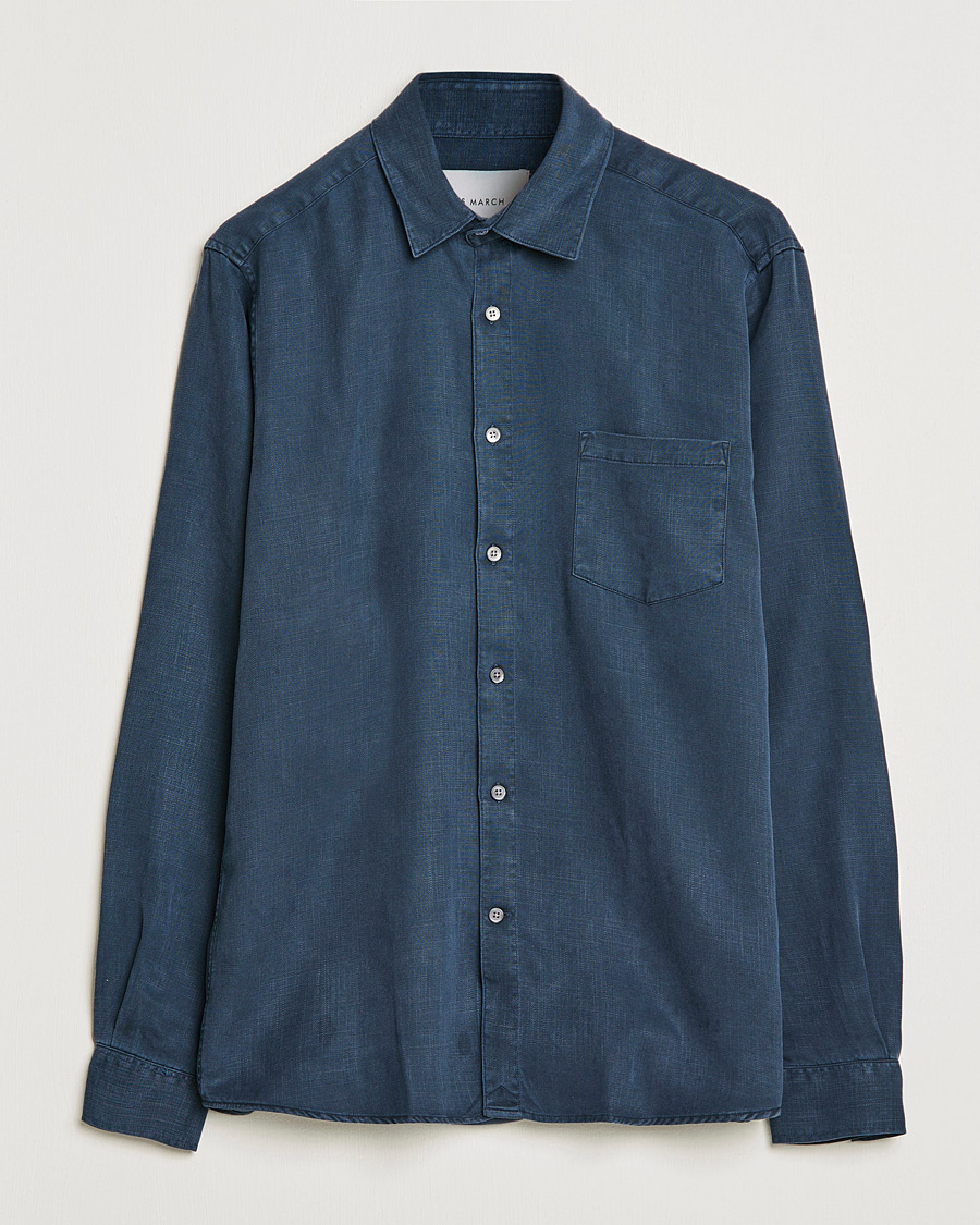 Herren | Hemden | A Day's March | Daintree Tencel Shirt Navy
