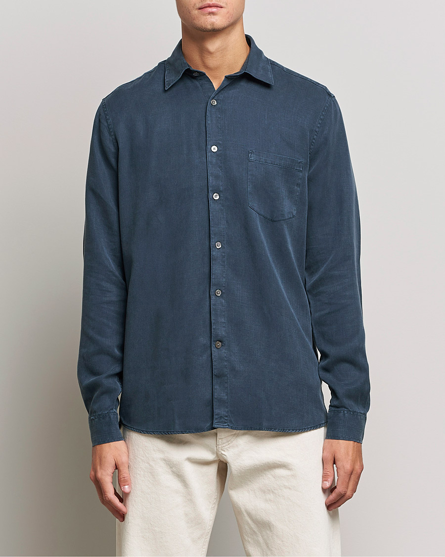Herren | A Day's March | A Day's March | Daintree Tencel Shirt Navy