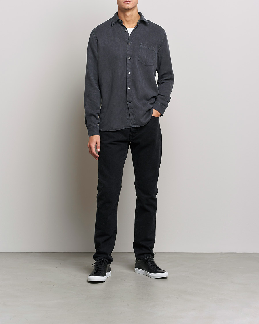 Herren | Hemden | A Day's March | Daintree Lyocell Shirt Off Black