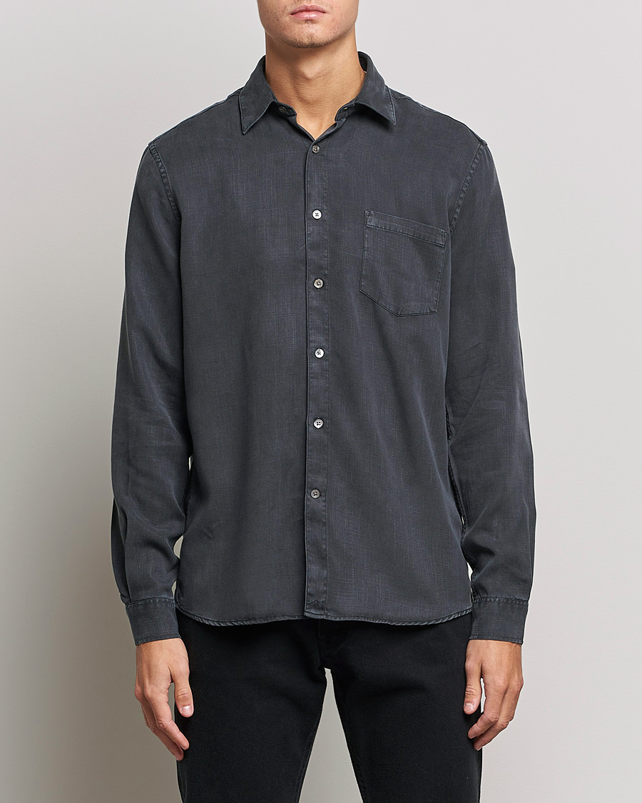 Men | Departments | A Day\'s March | Daintree Tencel Shirt Off Black