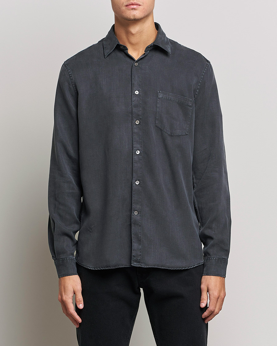 Herren | Hemden | A Day's March | Daintree Lyocell Shirt Off Black