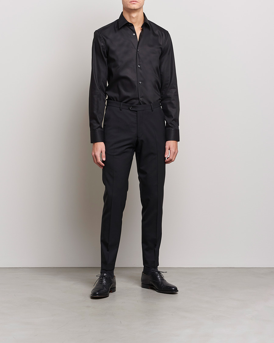 Herren | Formelle Hemden | BOSS BLACK | Hank Slim Fit Shirt Black