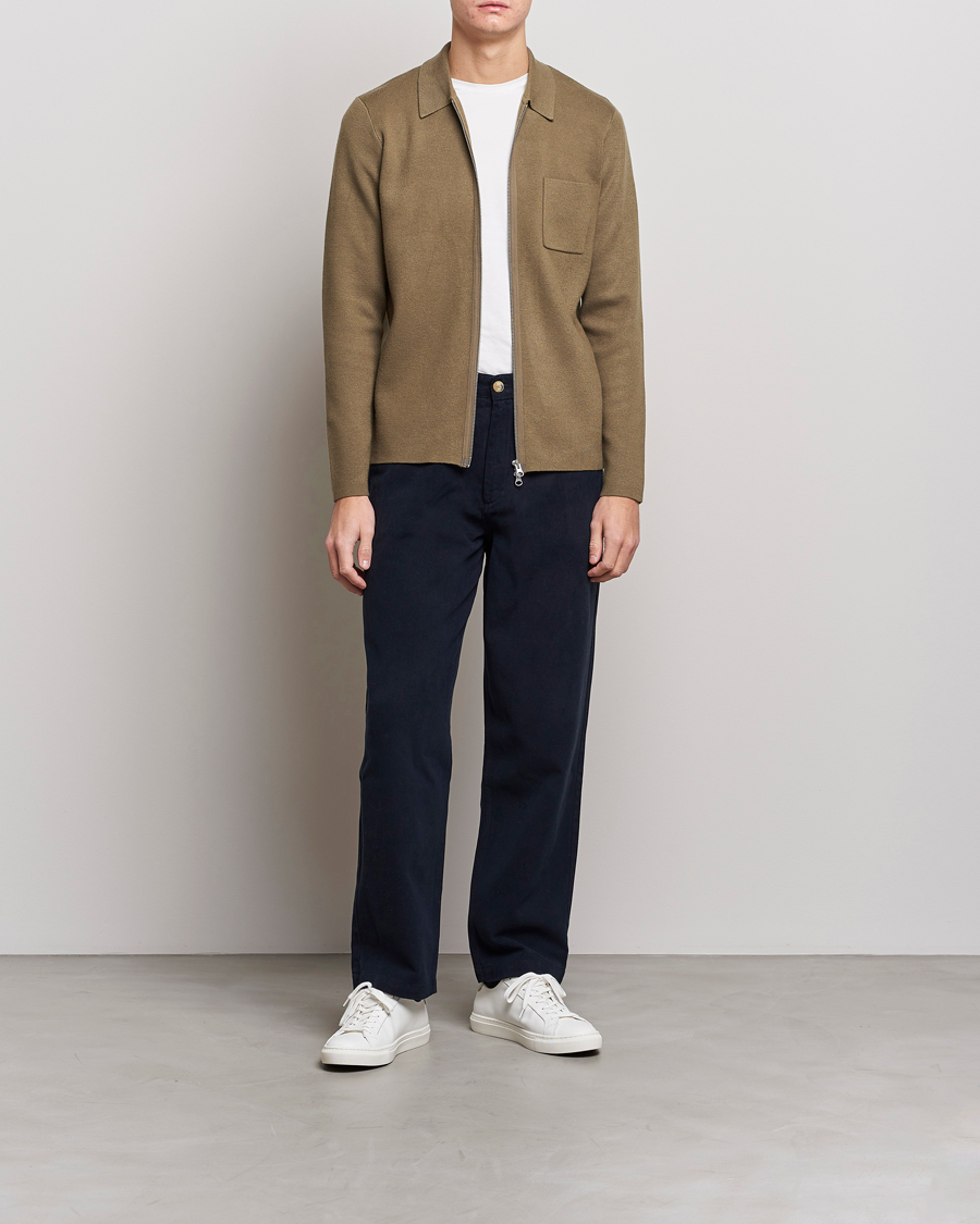 Herren | Pullover | Samsøe Samsøe | Samsøe & Samsøe Guna Full Zip Stone Grey