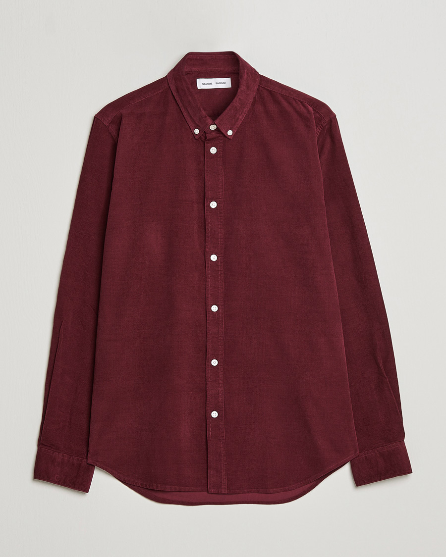 Herren | Hemden | Samsøe Samsøe | Samsøe & Samsøe Liam Organic Cotton Corduroy Shirt Windsor Wine