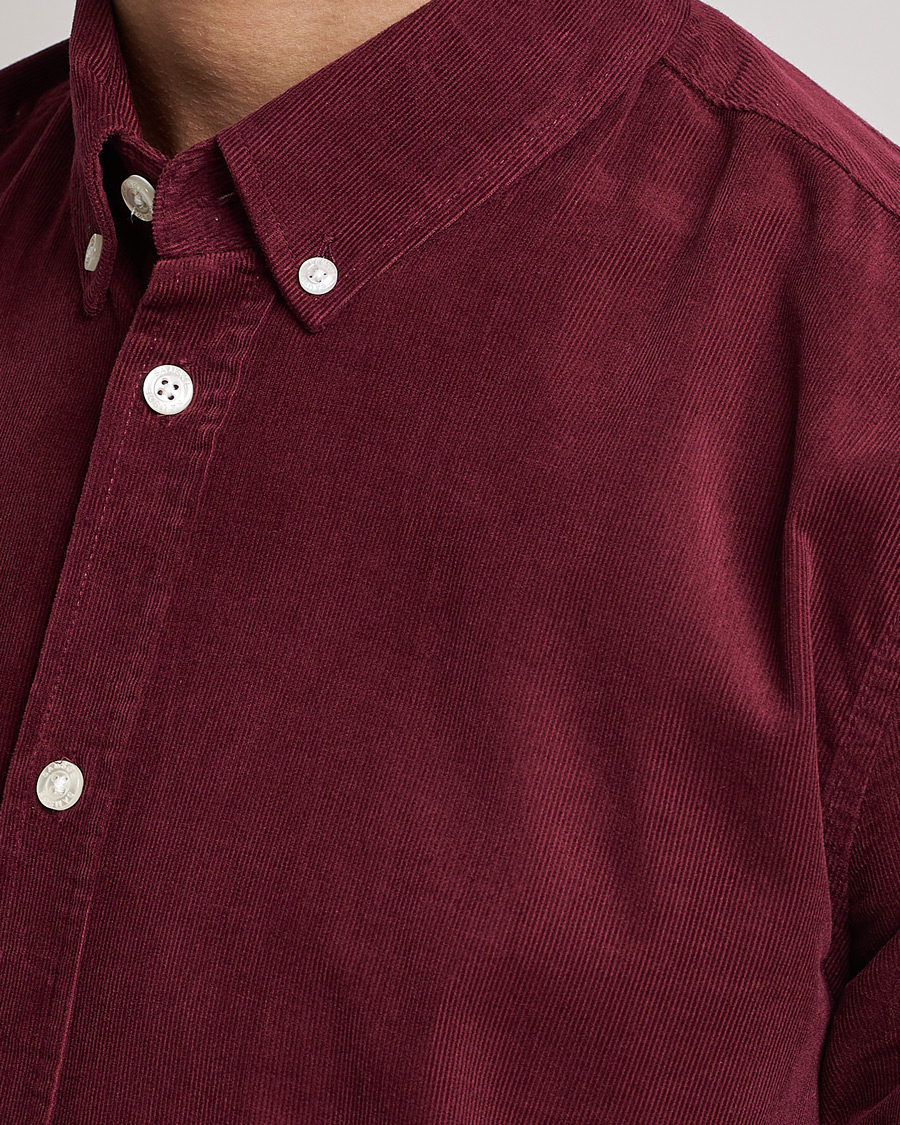 Herren | Hemden | Samsøe Samsøe | Samsøe & Samsøe Liam Organic Cotton Corduroy Shirt Windsor Wine