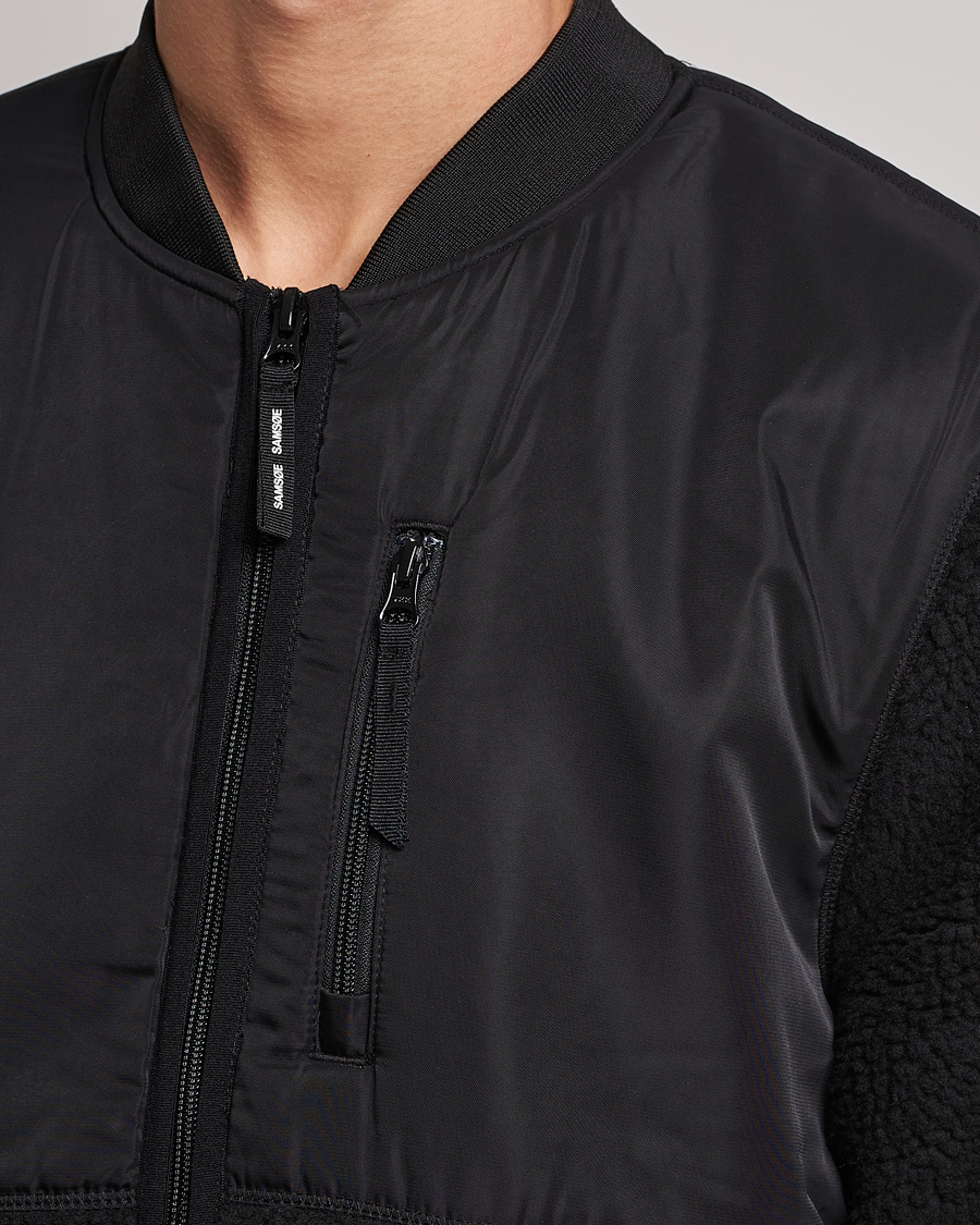 Herren | Pullover | Samsøe Samsøe | Samsøe & Samsøe Rasmus Fleece Full Zip Black