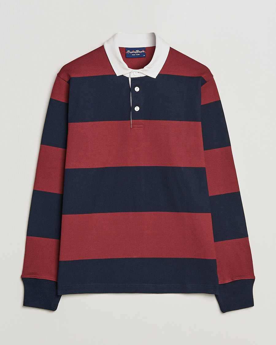 Herren | Pullover | Rowing Blazers | Block Stripe Rugby Burgundy/Navy