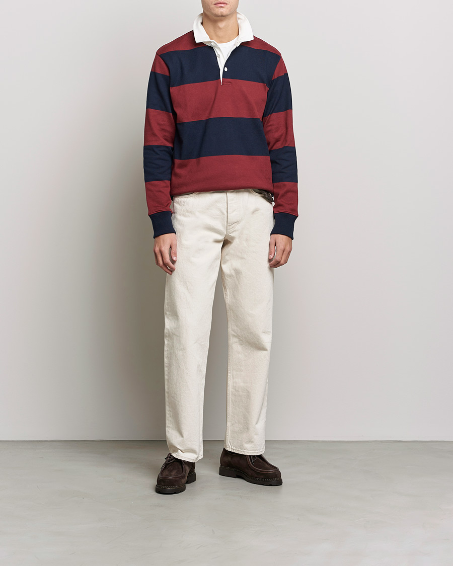 Herren | Pullover | Rowing Blazers | Block Stripe Rugby Burgundy/Navy