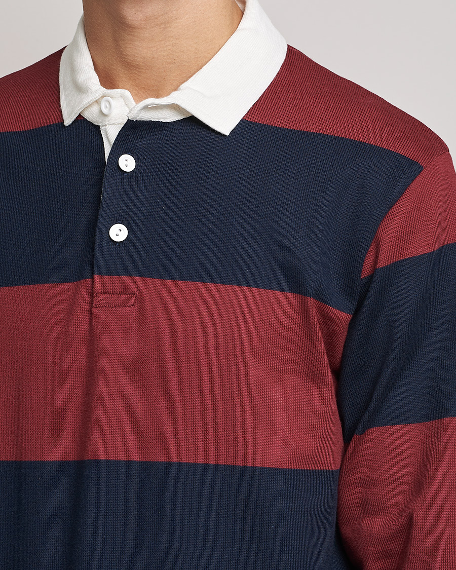 Herren | Pullover | Rowing Blazers | Block Stripe Rugby Burgundy/Navy