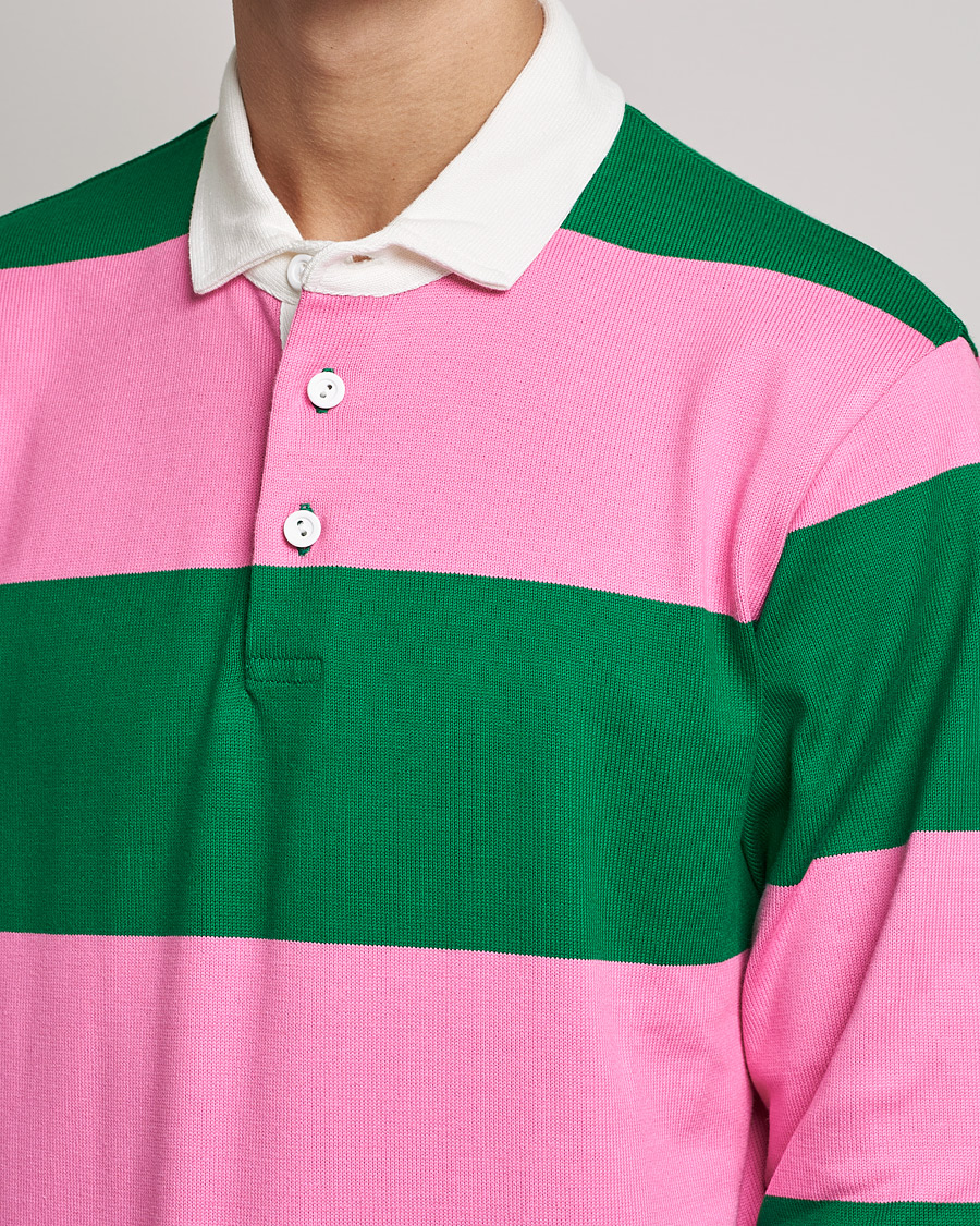 Herren | Pullover | Rowing Blazers | Block Stripe Rugby Pink/Green