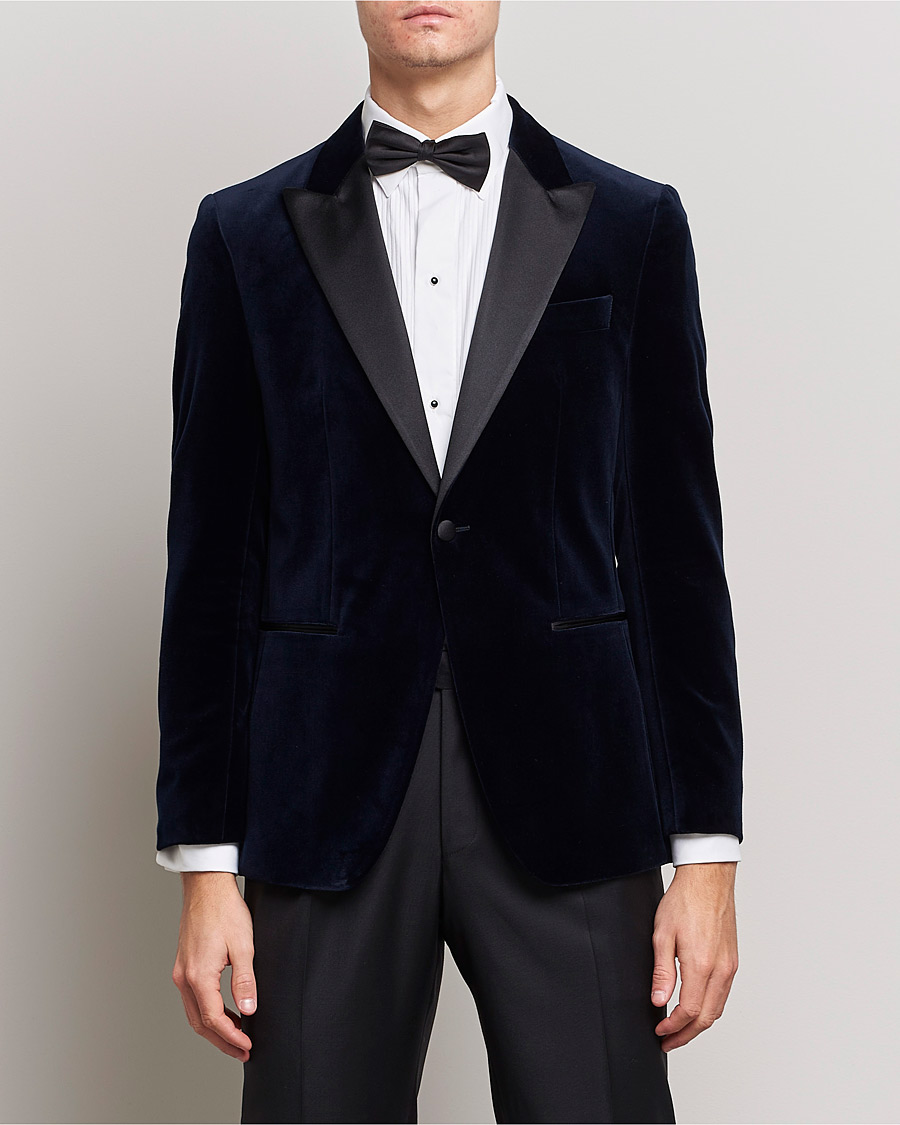 Herren | Sakkos | BOSS BLACK | Hutson Velvet Tuxedo Blazer Dark Blue