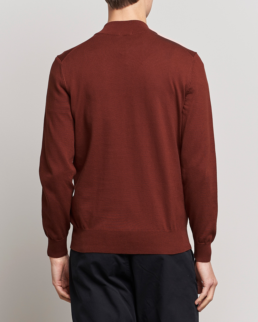 Herren | Pullover | BOSS BLACK | Padro Merino Knitted Half Zip Medium Brown