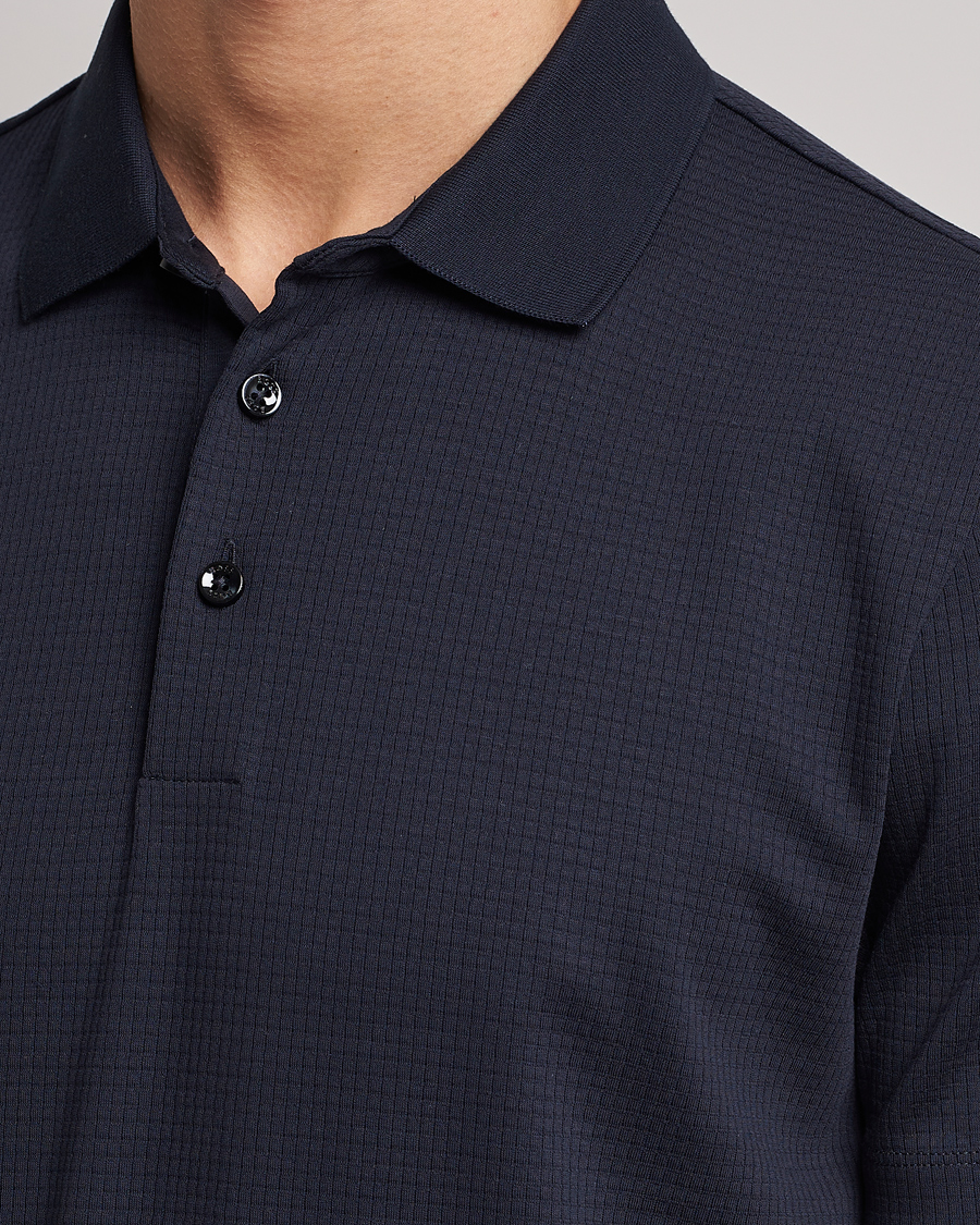 Herren | Poloshirts | BOSS BLACK | Pitton Waffle Polo Dark Blue