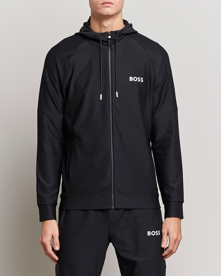 Herren | Pullover | BOSS GREEN | Sixon Full Zip Hoodie Black