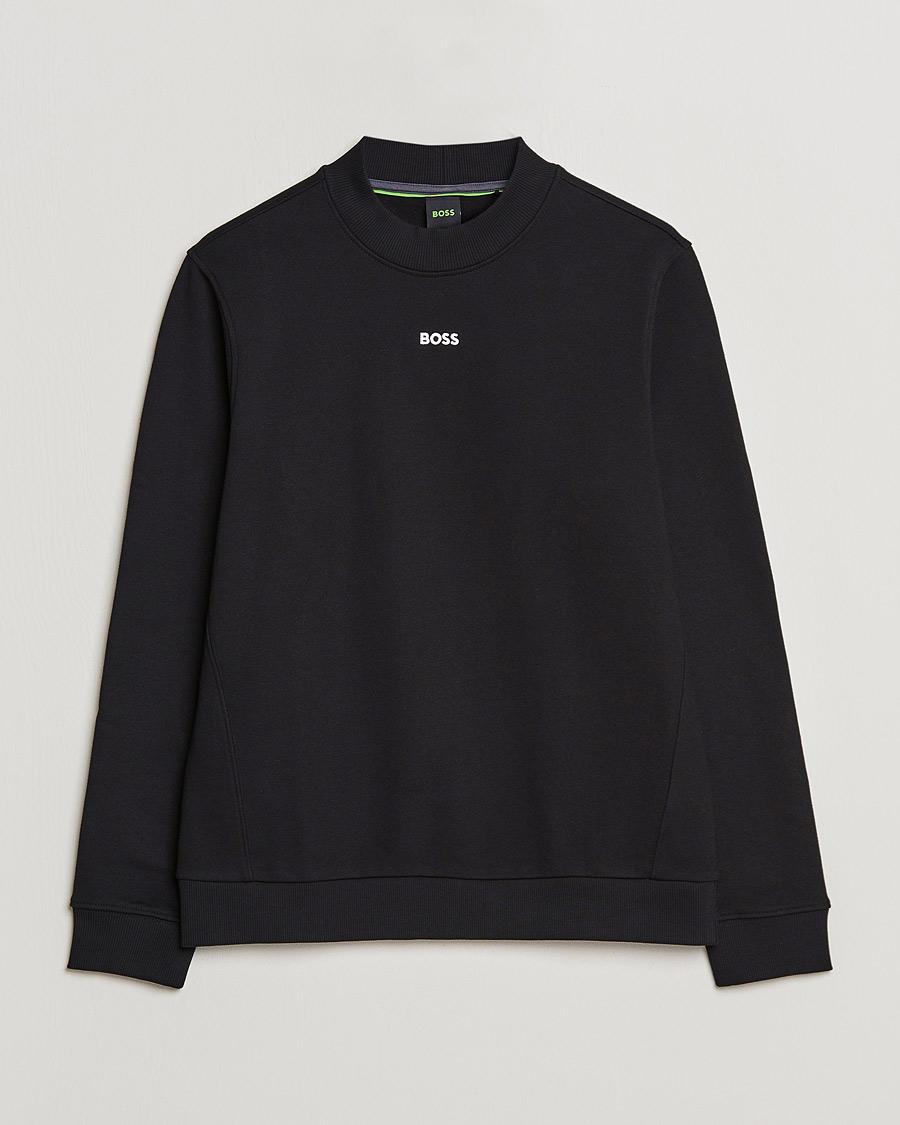 Herren | Pullover | BOSS GREEN | Salbock Center Logo Sweatshirt Black