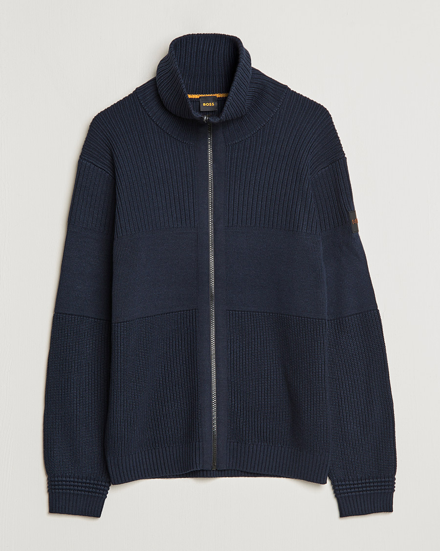 Herren | Pullover | BOSS ORANGE | Kamondo Full Zip Sweater Dark Blue