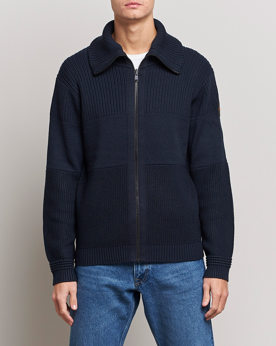 Herren | Pullover | BOSS ORANGE | Kamondo Full Zip Sweater Dark Blue