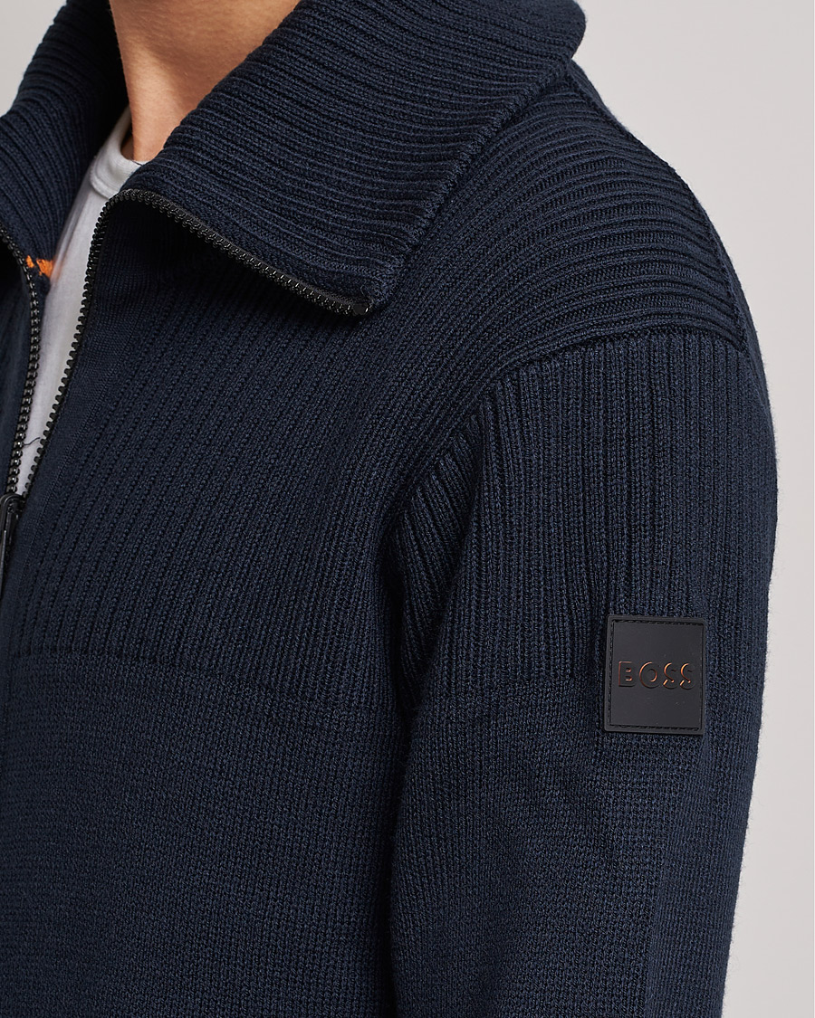 Herren | Pullover | BOSS ORANGE | Kamondo Full Zip Sweater Dark Blue