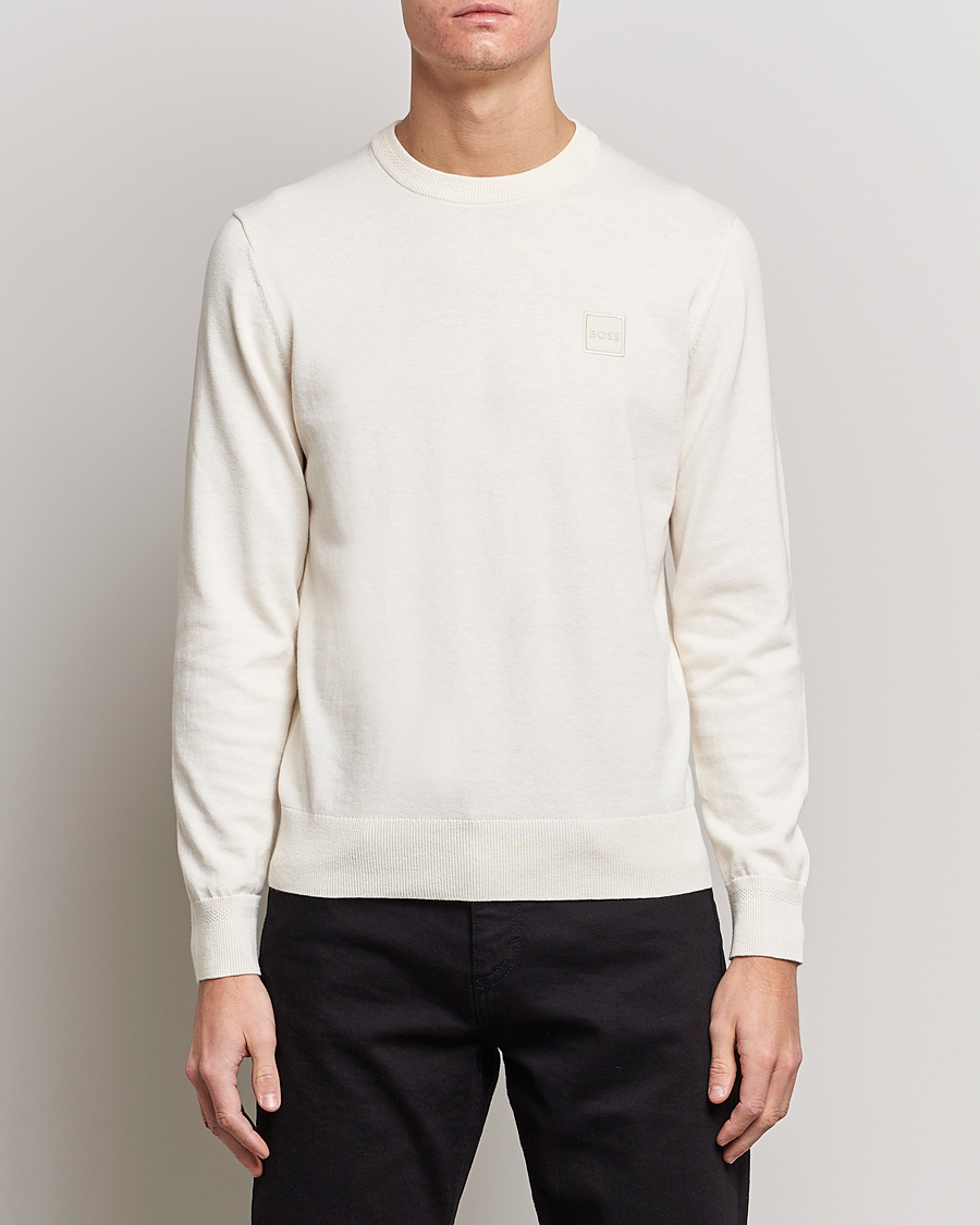 Herren | Pullover | BOSS ORANGE | Kanovano Knitted Sweater Open White