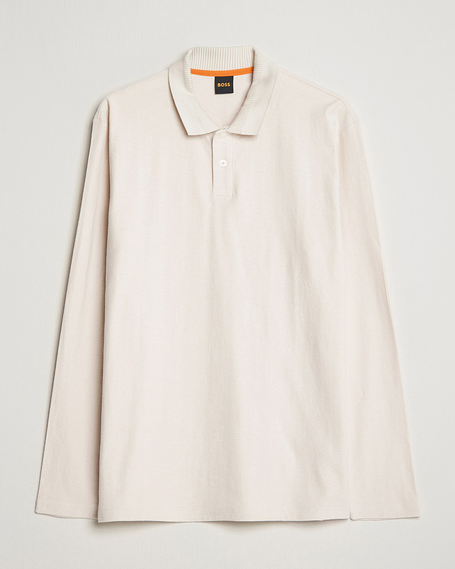 Herren | Pullover | BOSS ORANGE | Pecollege Knitted Polo Open White