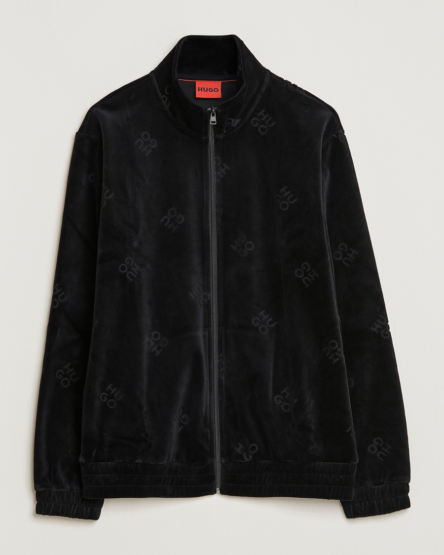 Herren | Pullover | HUGO | Dornbill Velvet Full Zip Jacket Black