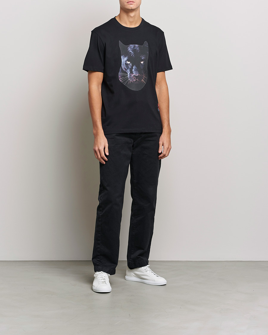 Herren | T-Shirts | HUGO | Deetah Logo Crew Neck T-Shirt Black