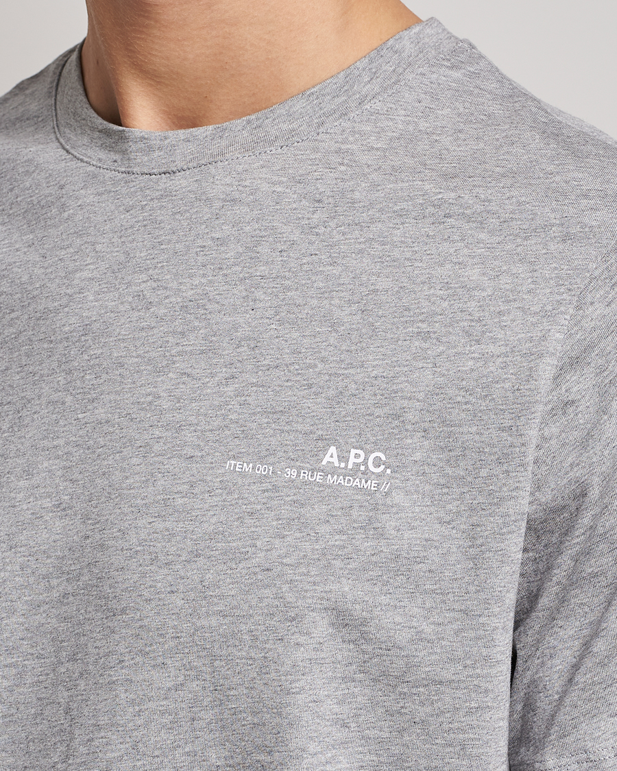 Herren | T-Shirts | A.P.C. | Item T-Shirt Heather Grey