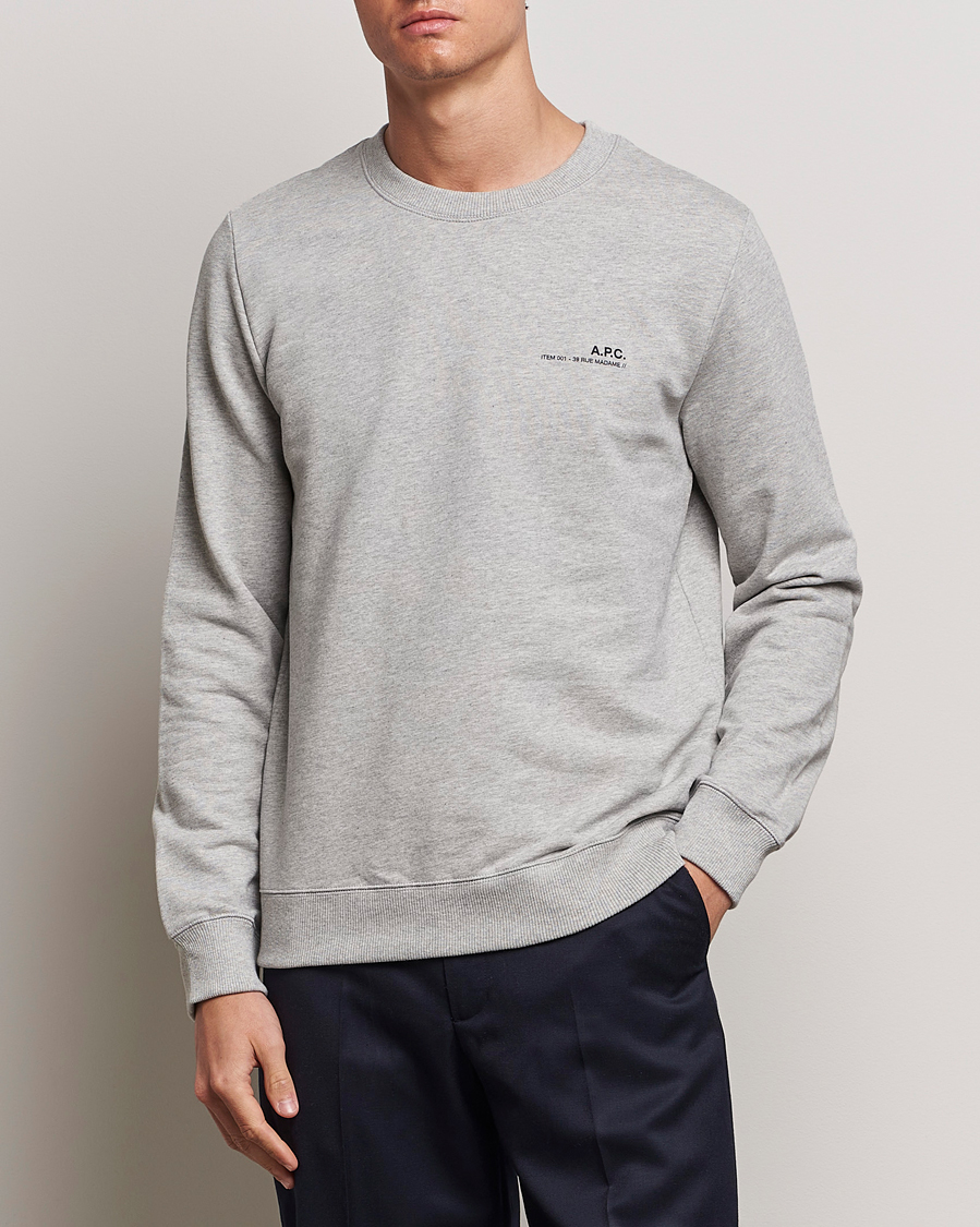 Herren | Graue Sweatshirts | A.P.C. | Item Sweatshirt Heather Grey
