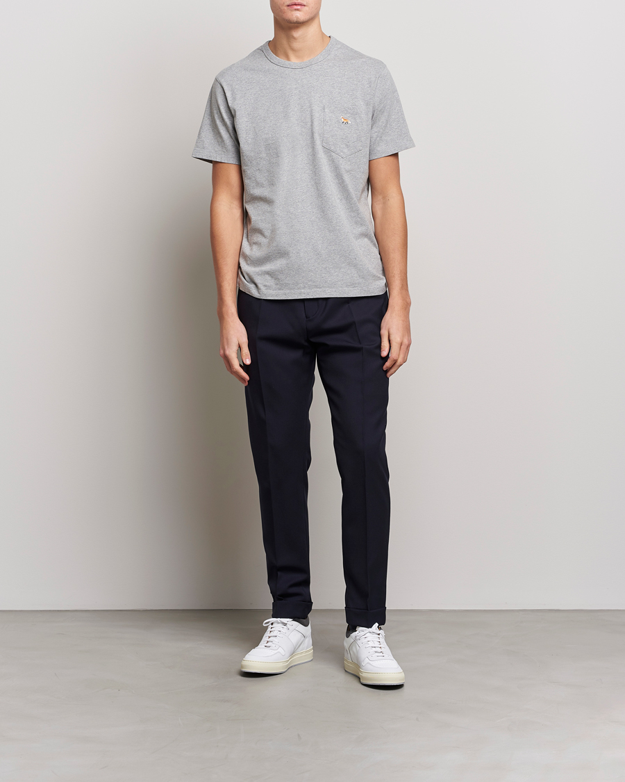 Herren | T-Shirts | Maison Kitsuné | Baby Fox Patch Tee Light Grey