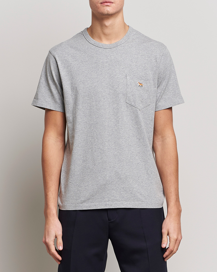 Herren | T-Shirts | Maison Kitsuné | Baby Fox Patch Tee Light Grey