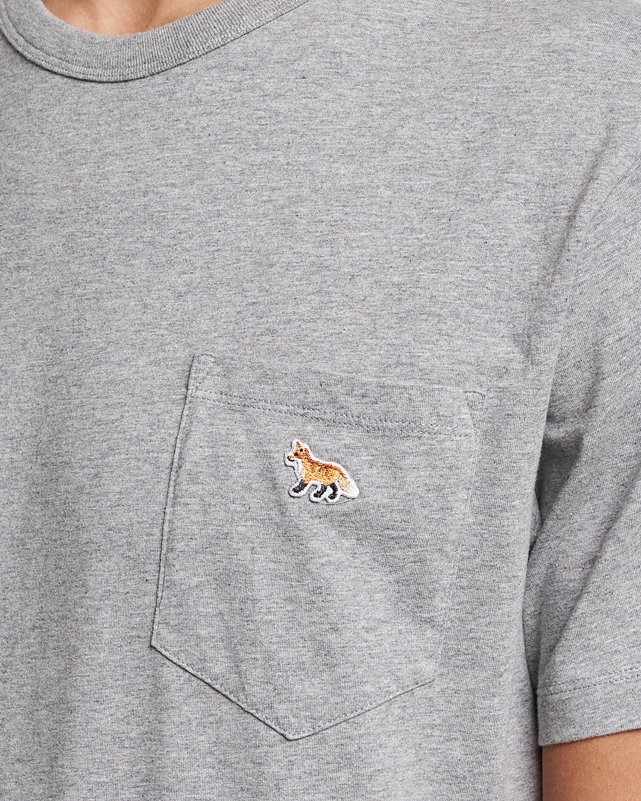 Herren | T-Shirts | Maison Kitsuné | Baby Fox Patch Tee Light Grey