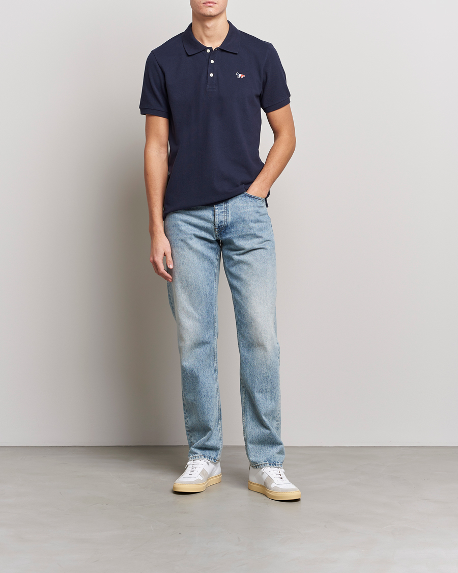 Herren | Poloshirts | Maison Kitsuné | Tricolor Fox Polo Navy