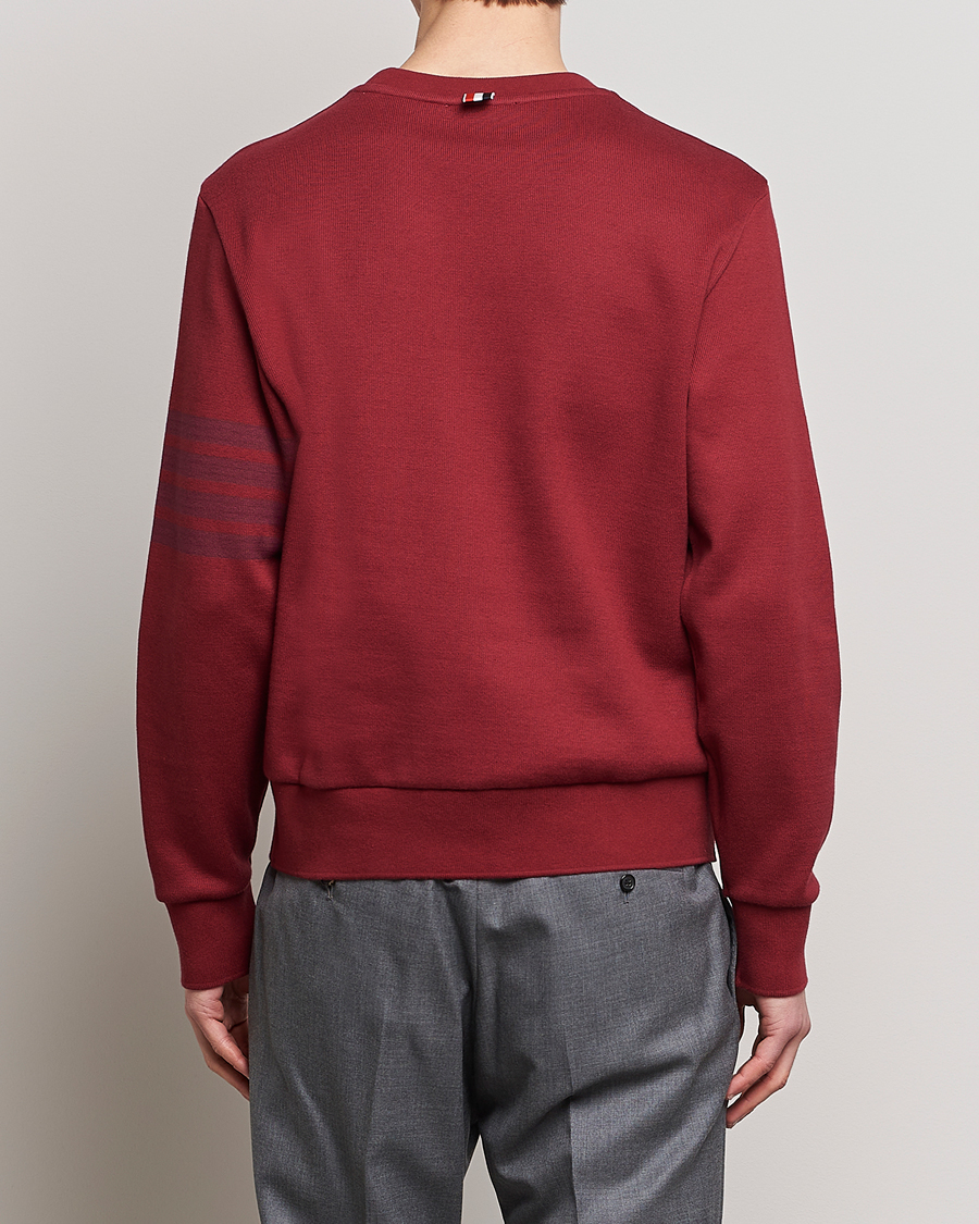 Herren | Pullover | Thom Browne | Tonal 4 Bar Sweatshirt Burgundy