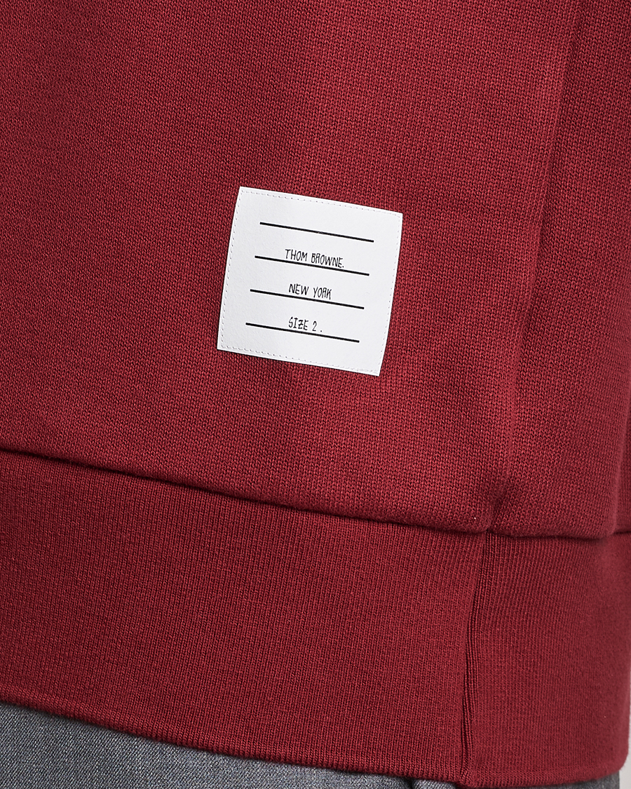 Herren | Pullover | Thom Browne | Tonal 4 Bar Sweatshirt Burgundy