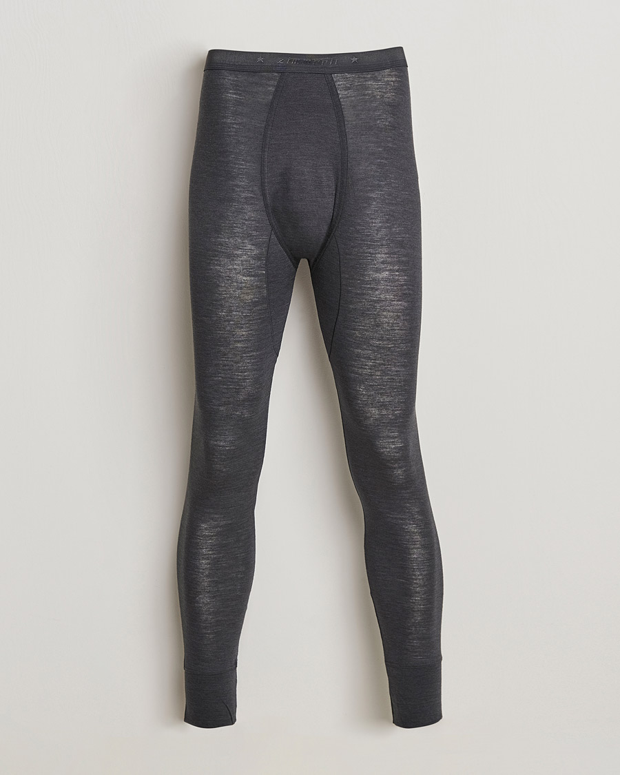 Herren | Unterwäsche | Zimmerli of Switzerland | Wool/Silk Long Johns Charcoal