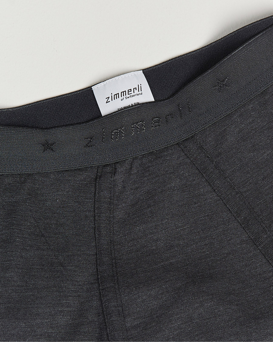 Herren | Kleidung | Zimmerli of Switzerland | Wool/Silk Long Johns Charcoal