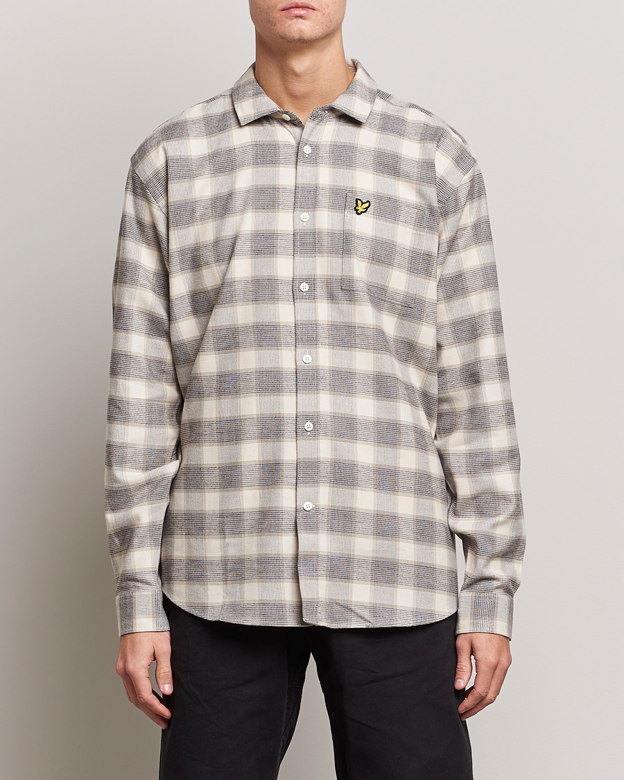 Herren | Hemden | Lyle & Scott | Checked Cotton Shirt Taupe