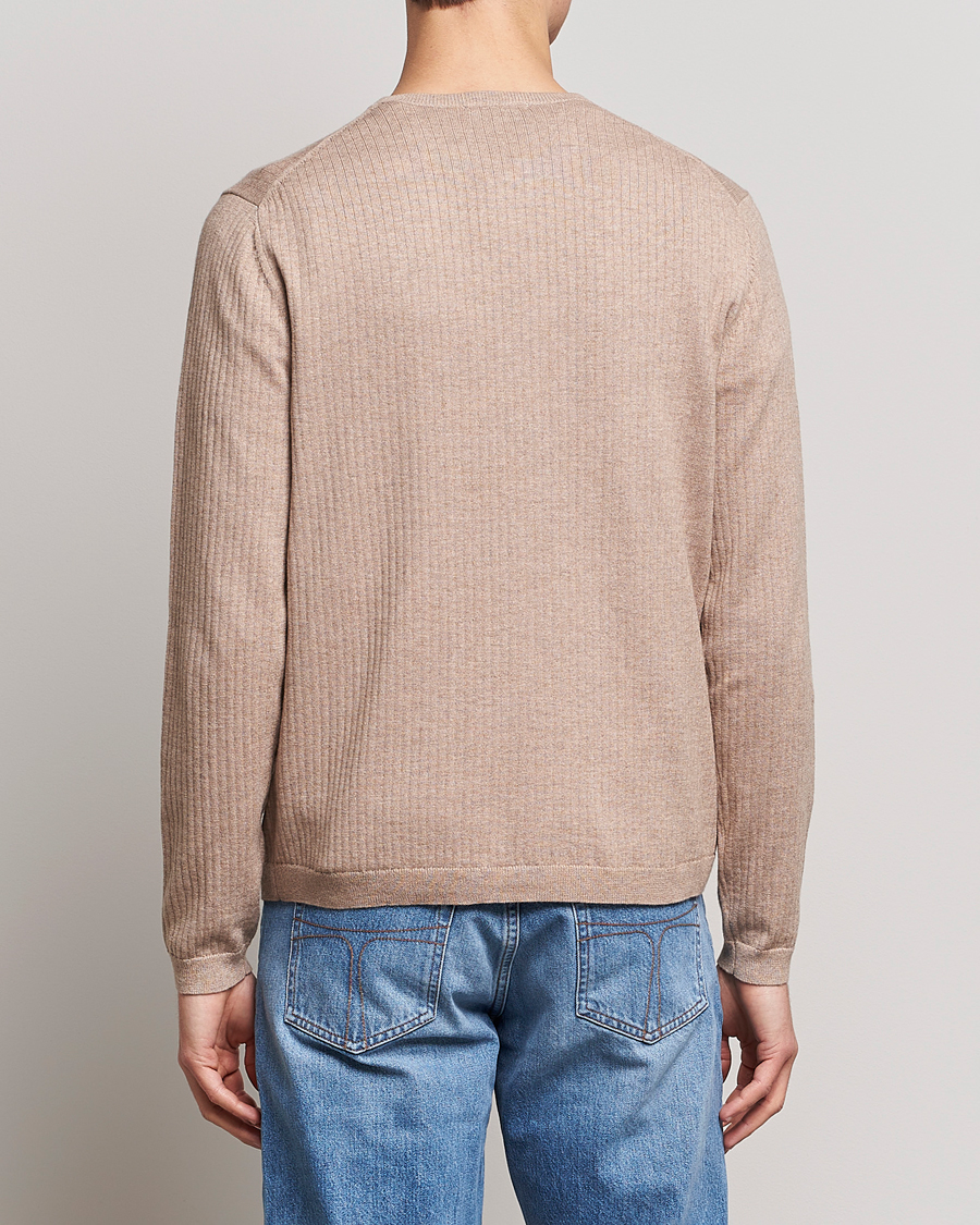 Herren | Pullover | Tiger of Sweden | Nassau Cotton Wool Knitted Sweater Beigie Melange