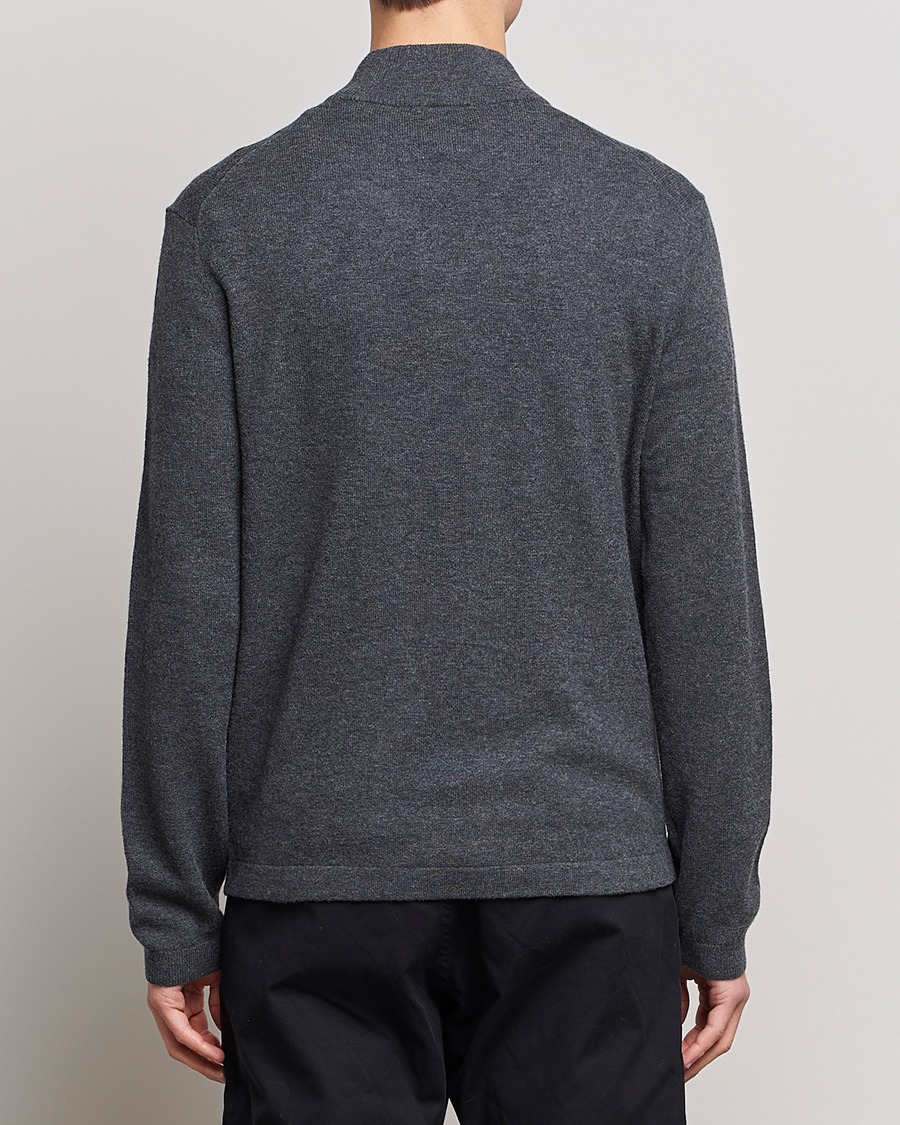 Herren | Pullover | Tiger of Sweden | Owain Merino Half Zip Sweater Dark Grey Mel