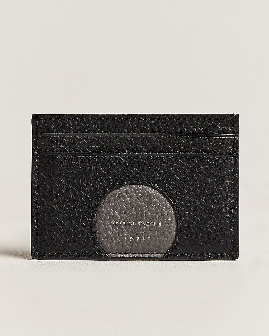 Herren | Tiger of Sweden Wharf Cow Leather Cardholder Black | Tiger of Sweden | Wharf Cow Leather Cardholder Black
