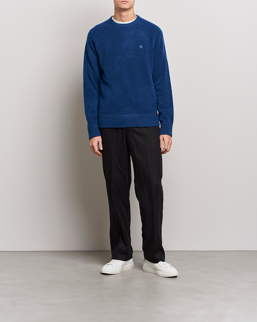 Herren | Pullover | J.Lindeberg | Yuri Merino Logo Crew Neck Sweater Navy Peony