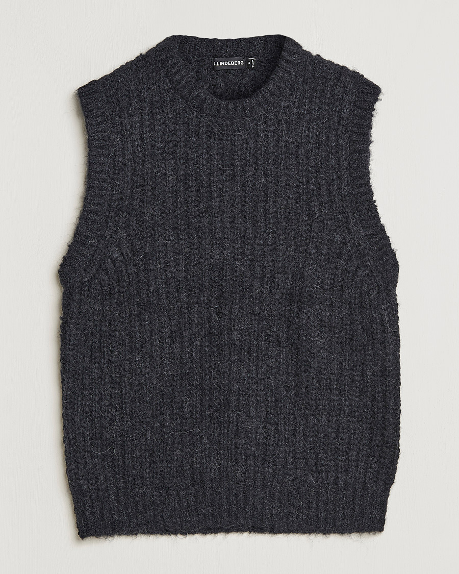 Herren | Pullover | J.Lindeberg | Alfons Wool Slipover Black