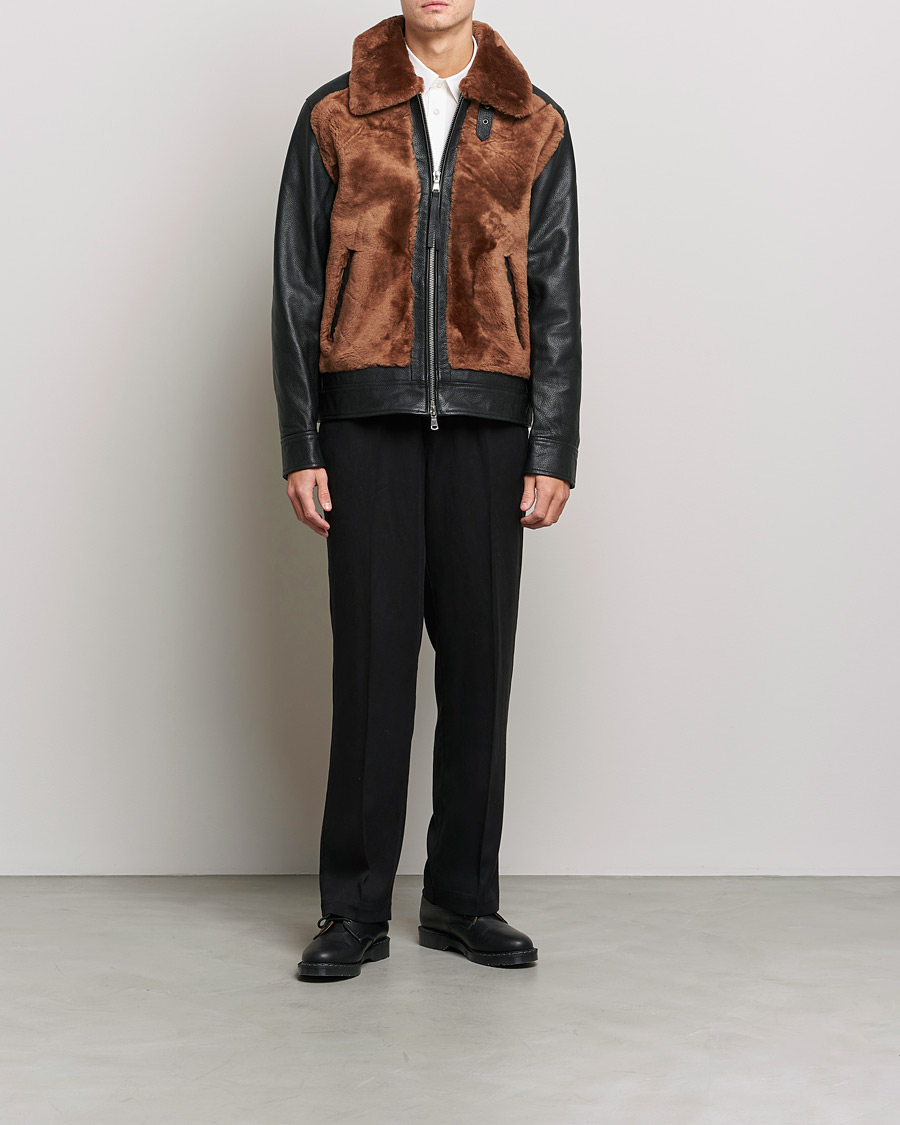 Herren | Jacken | J.Lindeberg | Grizzly Sheepskin Leather Jacket Chipmunk