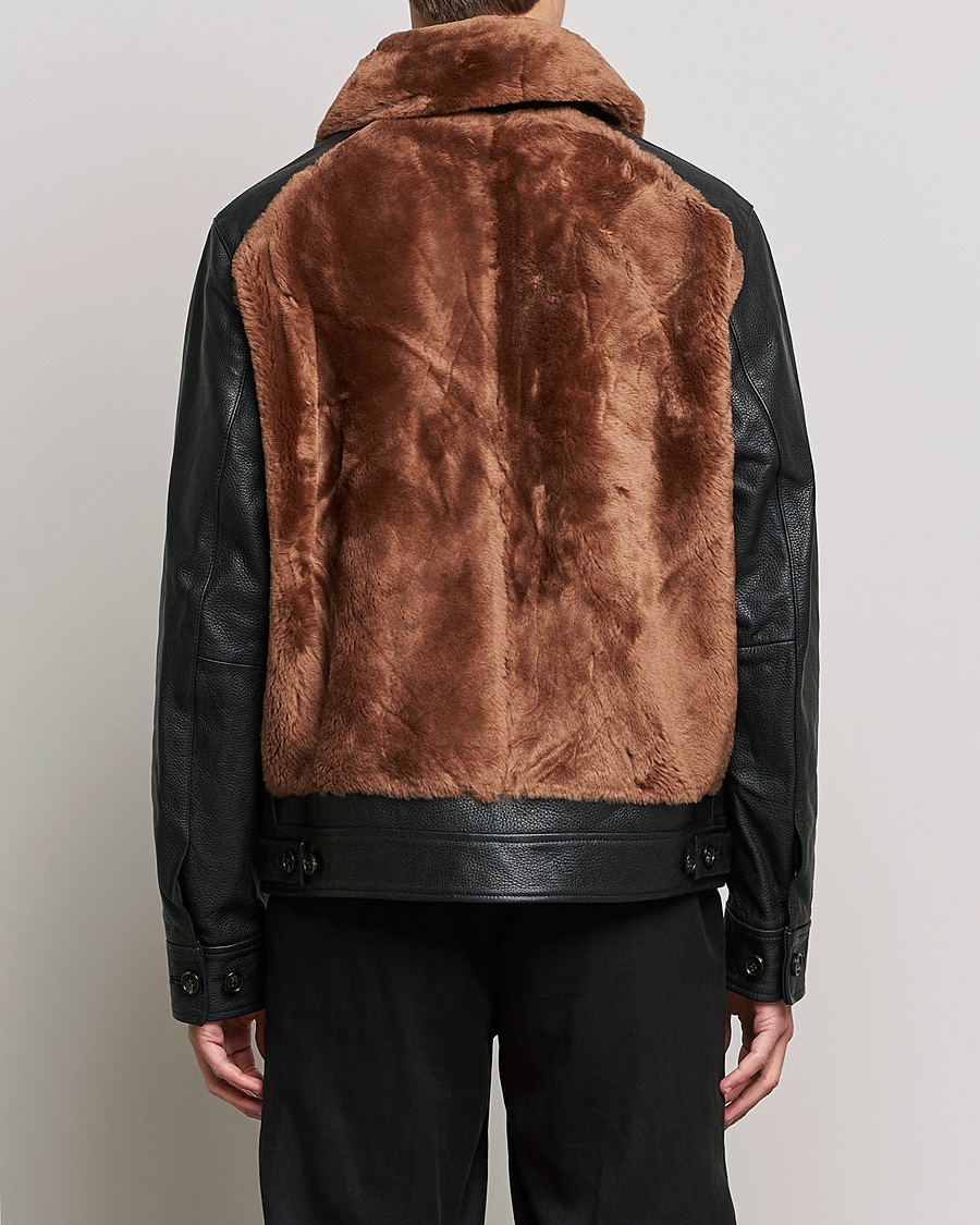 Herren | Jacken | J.Lindeberg | Grizzly Sheepskin Leather Jacket Chipmunk